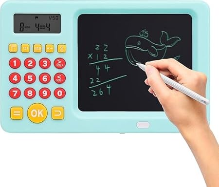 2-in-1 Kids LCD Drawing Tablet + Calculator – Educational Learning Toy