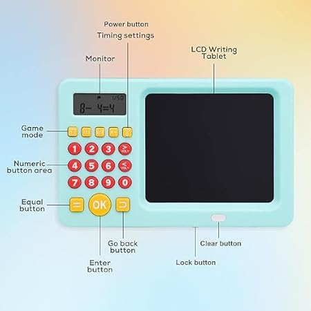 2-in-1 Kids LCD Drawing Tablet + Calculator – Educational Learning Toy